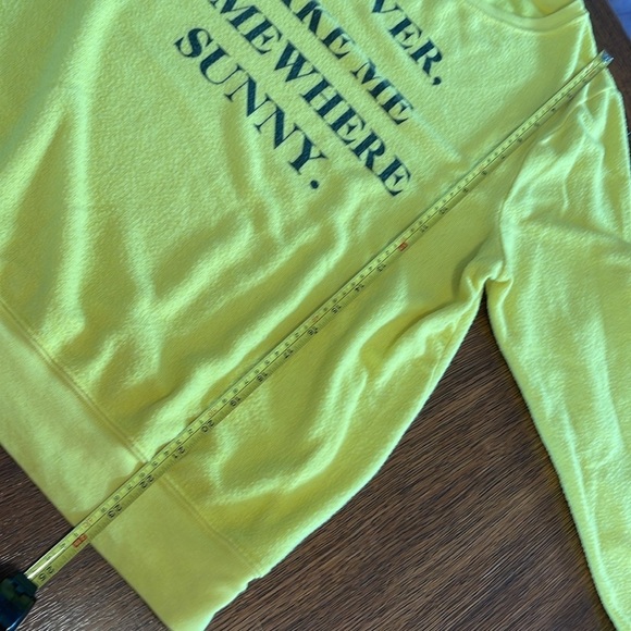 Wildfox Driver Take Me Somewhere Sunny Sweatshirt Yellow Black Small Soft - Picture 7 of 7